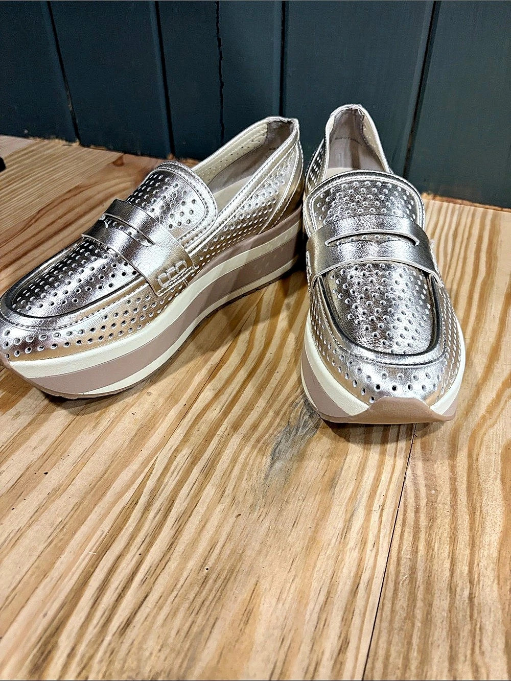 dolce vita Metallic Platform loafers